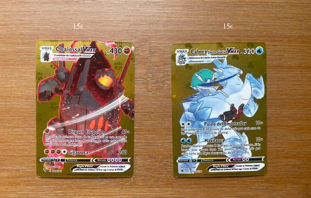 Lote Cartas Pokémon Vmax Doradas Brillantes