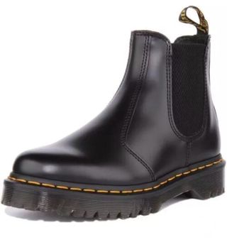 Dr. Martens Chelsea Boots Nere con cuciture gialle