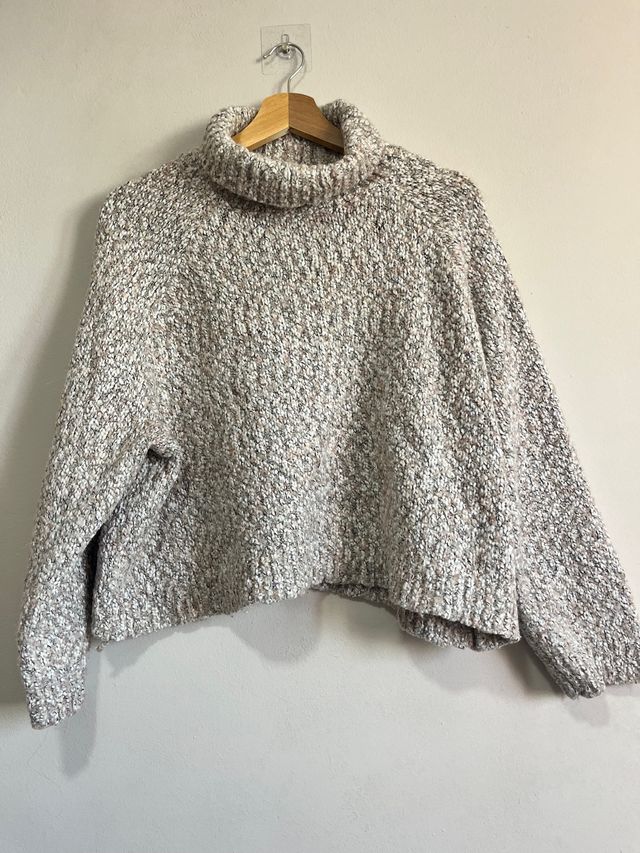 Jersey cuello alto multicolor