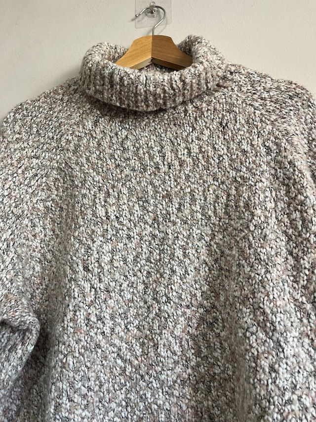 Jersey cuello alto multicolor