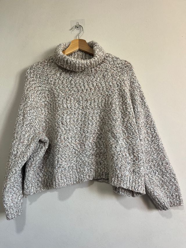 Jersey cuello alto multicolor