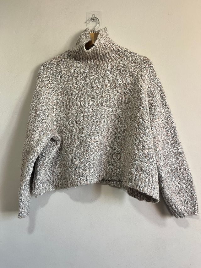 Jersey cuello alto multicolor