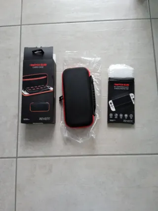 Custodia Nintendo Switch OLED + Vetro Protettivo