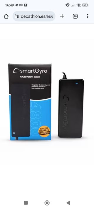 Cargador SmartGyro 4800 Patinete Eléctrico