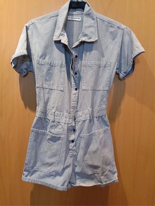 Mono Zara rayas azul y blanco