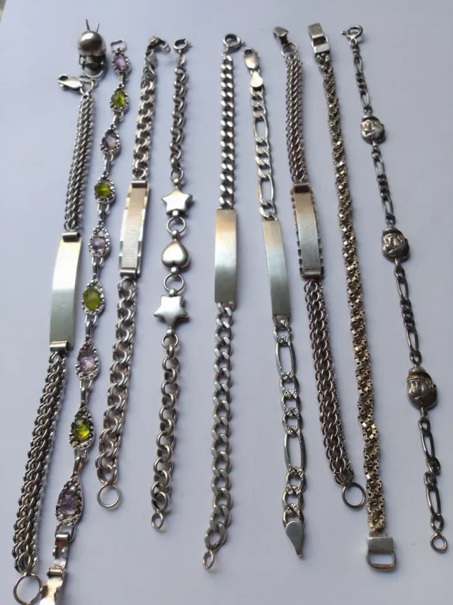 Lote de pulseras de plata