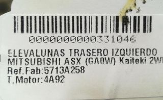 5713a258 elevalunas tras izq mitsubishi asx 331046
