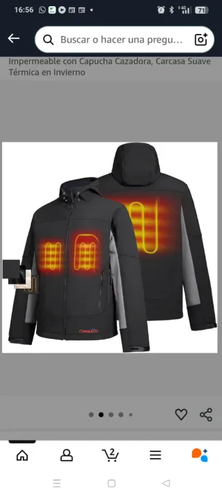 Chaqueta CONQUECO calefactable con capucha