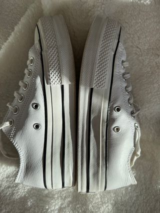 Converse plataforma blancas