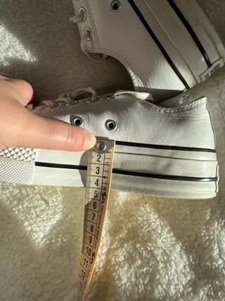 Converse plataforma blancas