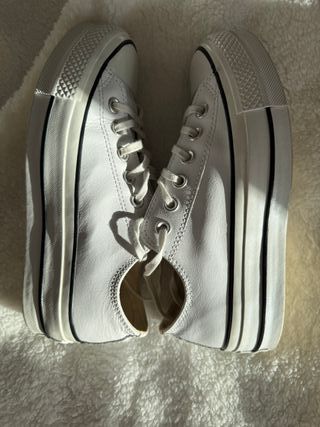 Converse plataforma blancas