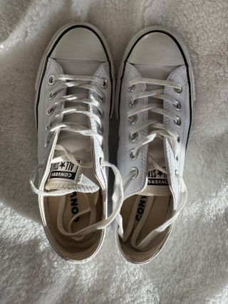 Converse plataforma blancas