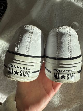 Converse plataforma blancas