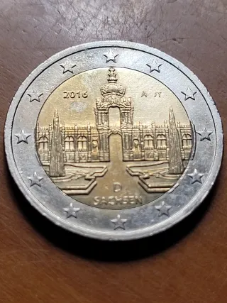 Moneda 2 Euros Sachsen 2016 CECA A