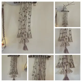 Portavaso macramè tapiz de pared Nordico Scandinav