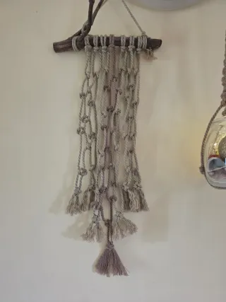 Portavaso macramè tapiz de pared Nordico Scandinav