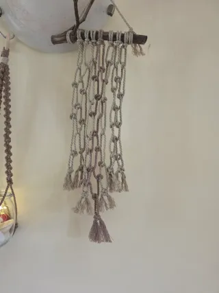 Portavaso macramè tapiz de pared Nordico Scandinav