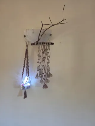 Portavaso macramè tapiz de pared Nordico Scandinav