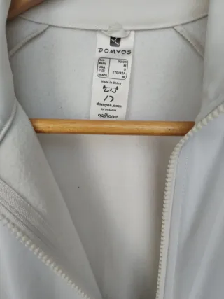 Chaqueta chándal mujer Domyos blanca