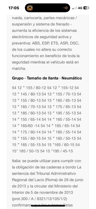Cadenas de tela para nieve AutoSock Talla 54