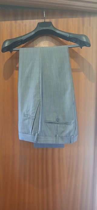 Traje Z Zegna Gris Talla 48 Italia. Algodón 100%