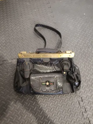 Bolso Cuero Vintage Cierre Metálico