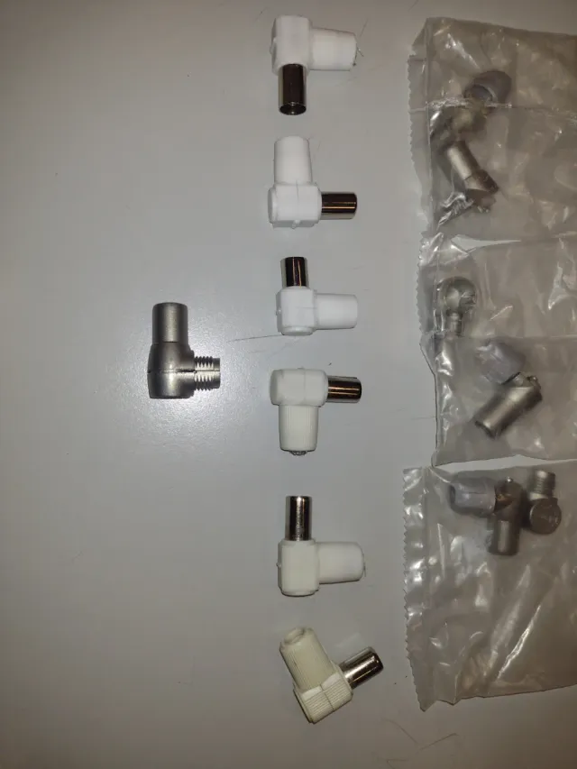 Cable TV Antena Blanco + 10 Tomas de Clavija. 