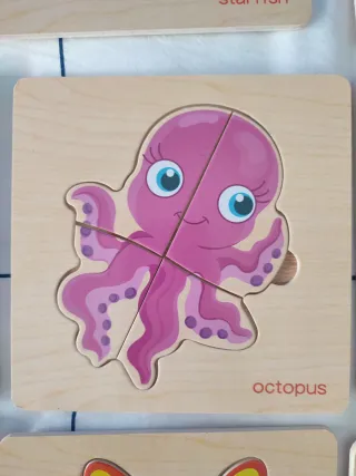 Puzzles de madera educativos animales