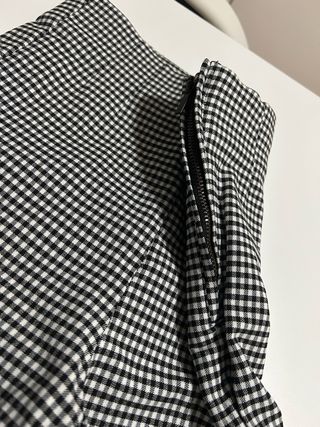 Pantalón Zara cuadros blanco y negro