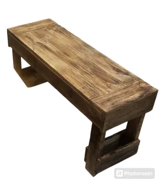 Banco rústico de madera