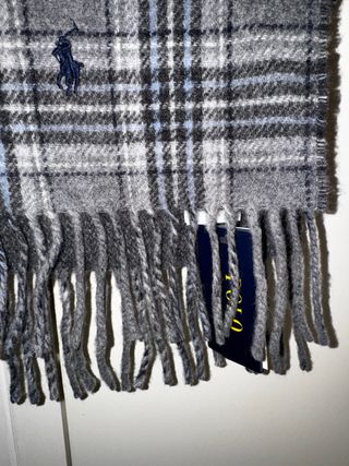 Bufanda Polo Ralph Lauren Cuadros Gris