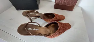 Conjunto Zapatos y Bolso Ceremonia color cobre