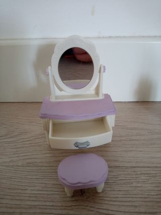 Tocador Sylvanian Families con Taburete y 1 mueble