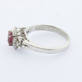 Anillo Platino Rubí y Diamantes