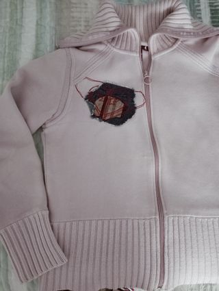 Sudadera Quiksilver rosa con parche