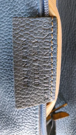 Bolso piel 100% azul