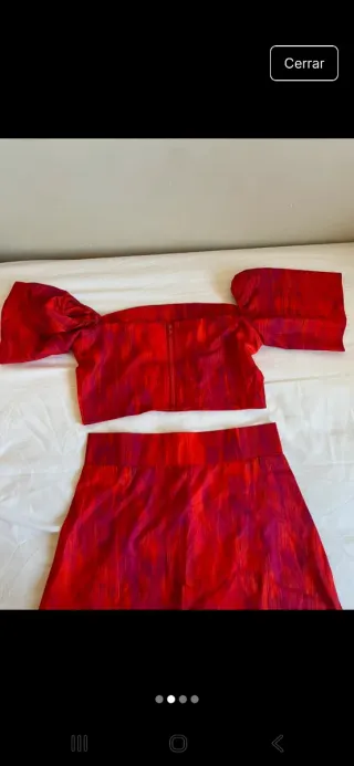 Conjunto de falda y top para evento