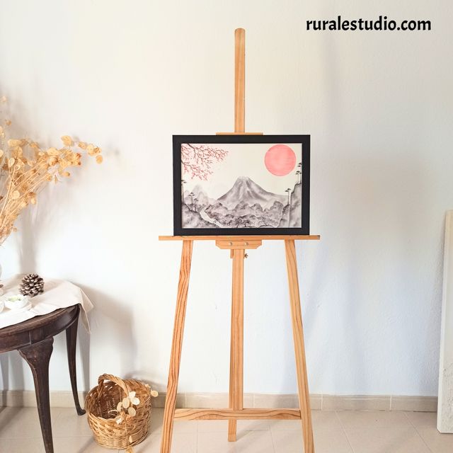 Acuarela japonesa original pintada a mano (L04)