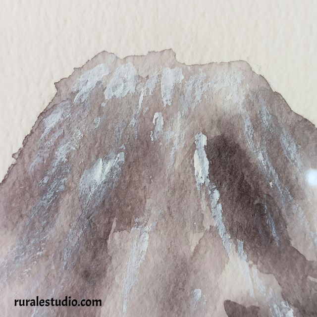 Acuarela japonesa original pintada a mano (L04)