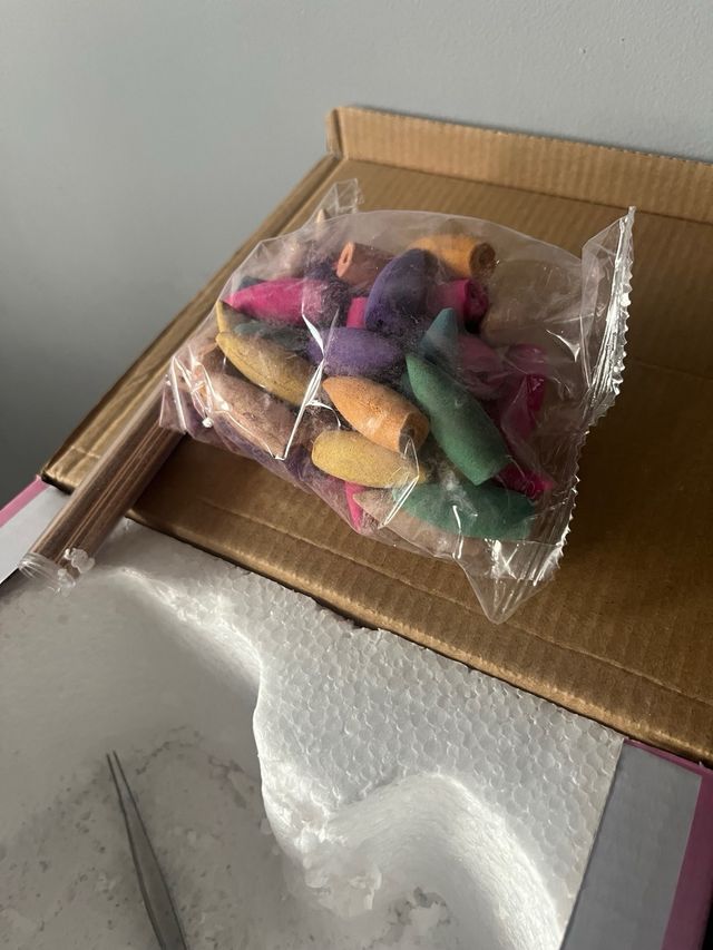 Quemador Incienso Cascada Luna Cerámica Nuevo