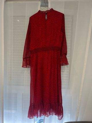 Vestido DESIRES estampado leopardo rojo