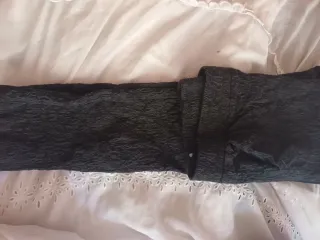 Leggings negros tela brocada