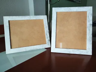 Dos Marcos de fotos madera y cristal 20.20×24.7cm