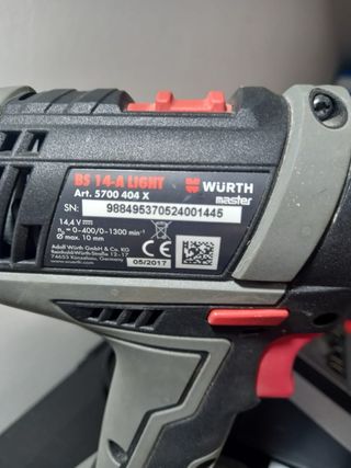 Taladro A Bateria Wurth BS 14 + Cargador