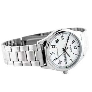Reloj Casio Analógico Cuarzo Plata Blanco