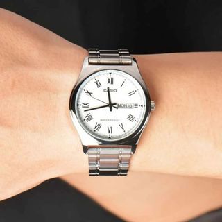 Reloj Casio Analógico Cuarzo Plata Blanco