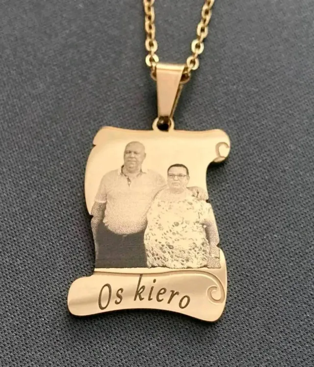 Collar Chapa Personalizada Foto Siempre en mi