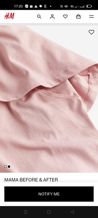 Vestido Lactancia H&M Talla M Rosa