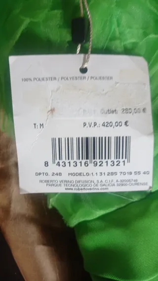 Vestido Roberto Verino Verde Talla M