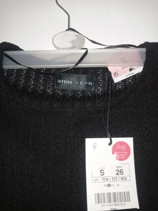 Chaleco de punto negro talla S